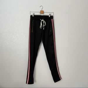 kayden k black side stripe leg joggers
